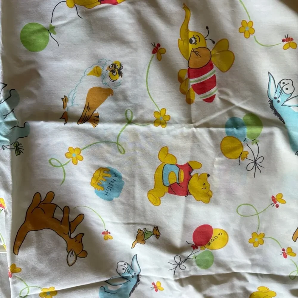 Vintage 1970s Winnie the Pooh Sheet Bedding Sears Perma-Prest Disney twin